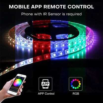 RGB LED Strip Lights Self-Adhesive Waterproof Color Changing Remote Control 2835 LED