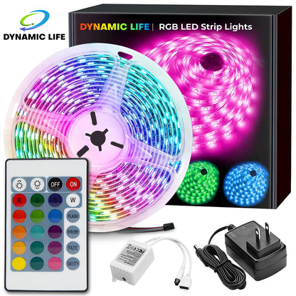 RGB LED Strip Lights Self-Adhesive Waterproof Color Changing Remote Control 2835 LED