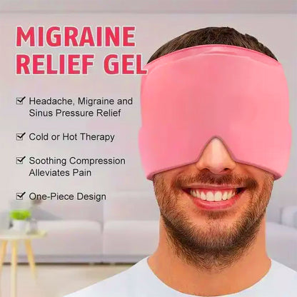 Migraine Relief Gel Cap or Hat, Hot And Cold Therapy for Headache and Migraine Pain Relief