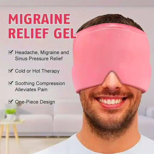 Migraine Relief Gel Cap or Hat, Hot And Cold Therapy for Headache and Migraine Pain Relief