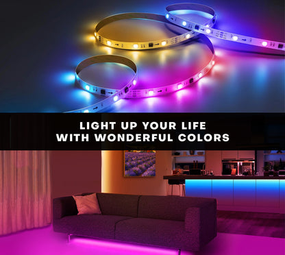 RGB LED Strip Lights Self-Adhesive Waterproof Color Changing Remote Control 2835 LED
